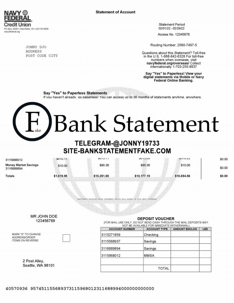 Navy Federal Bank statement template Bank Statement Generator Navy Federal Bank statement template Bank Statement Generator