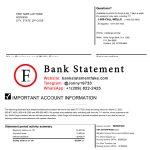 Fake wells fargo bank statement template