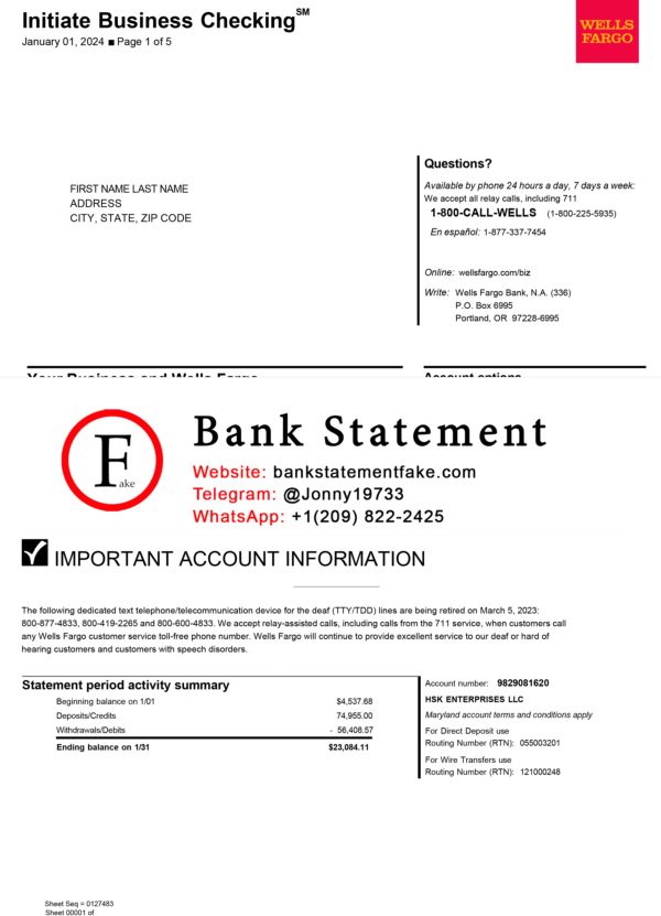 fake bank statements generator