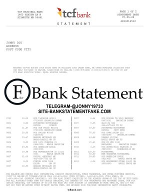 tcf bank statement template