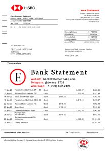 HSBC bank statement template